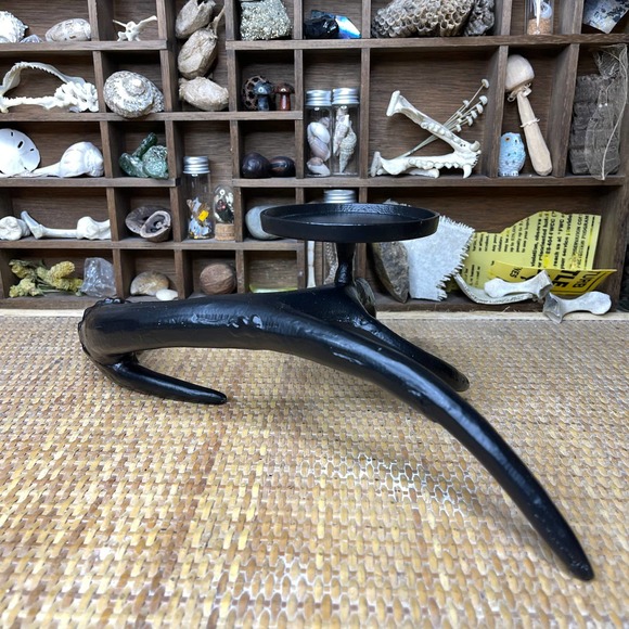 Antler Candle Holder for Pillar Candles Altar Incense Stand Witchy Decor - Picture 5 of 9